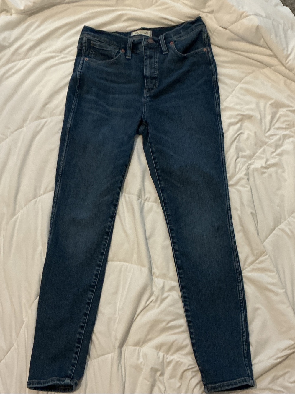 Madewell Women’s 10”rise Skinny Jeans in Dark Blue Wash